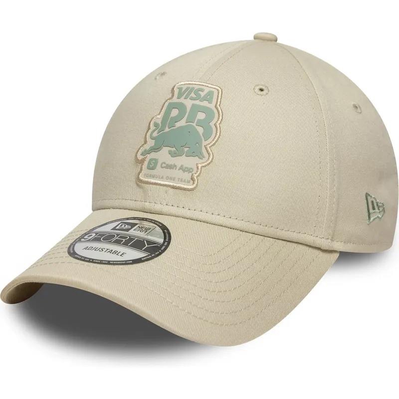new-era-curved-brim-9forty-seasonal-racing-bulls-f1-team-formula-1-beige-adjustable-cap