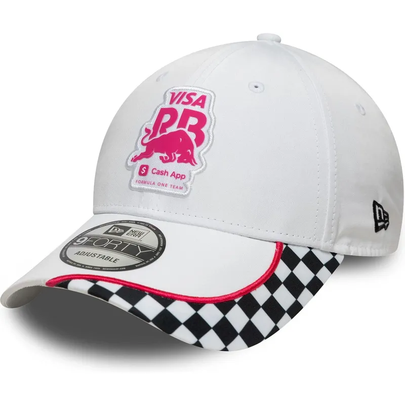 gorra-curva-blanca-snapback-9forty-checkerboard-de-racing-bulls-f1-team-formula-1-de-new-era