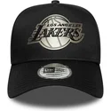 gorra-curva-negra-snapback-9forty-e-frame-metallic-de-los-angeles-lakers-nba-de-new-era