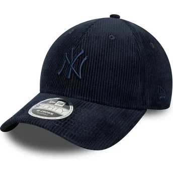 Gorra curva azul marino ajustable con logo azul marino 9FORTY M-Crown Cord de New York Yankees MLB de New Era