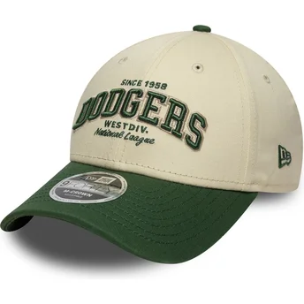Čepice zaoblená béžová nastavitelný 9FORTY M-Crown Wordmark Los Angeles Dodgers MLB New Era