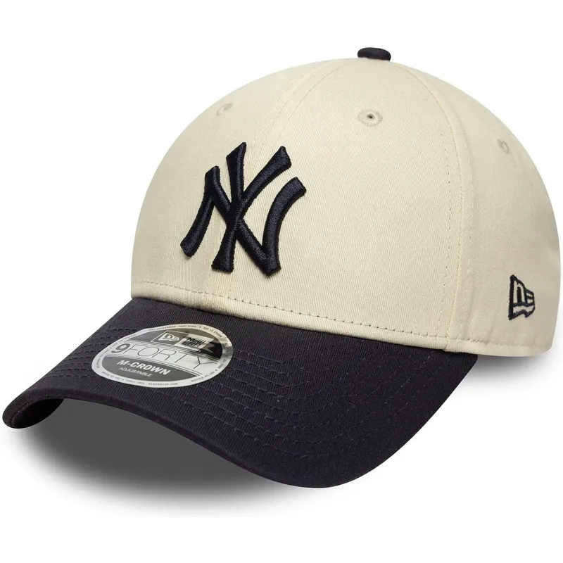 gorra-curva-beige-y-azul-marino-snapback-9forty-m-crown-de-new-york-yankees-mlb-de-new-era
