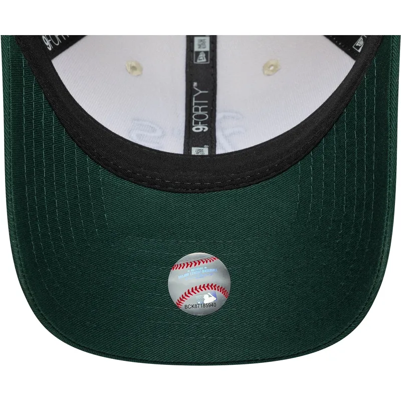 new-era-curved-brim-9forty-m-crown-oakland-athletics-mlb-beige-and-green-snapback-cap
