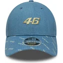 new-era-curved-brim-9forty-m-crown-denim-valentino-rossi-vr46-motogp-blue-snapback-cap