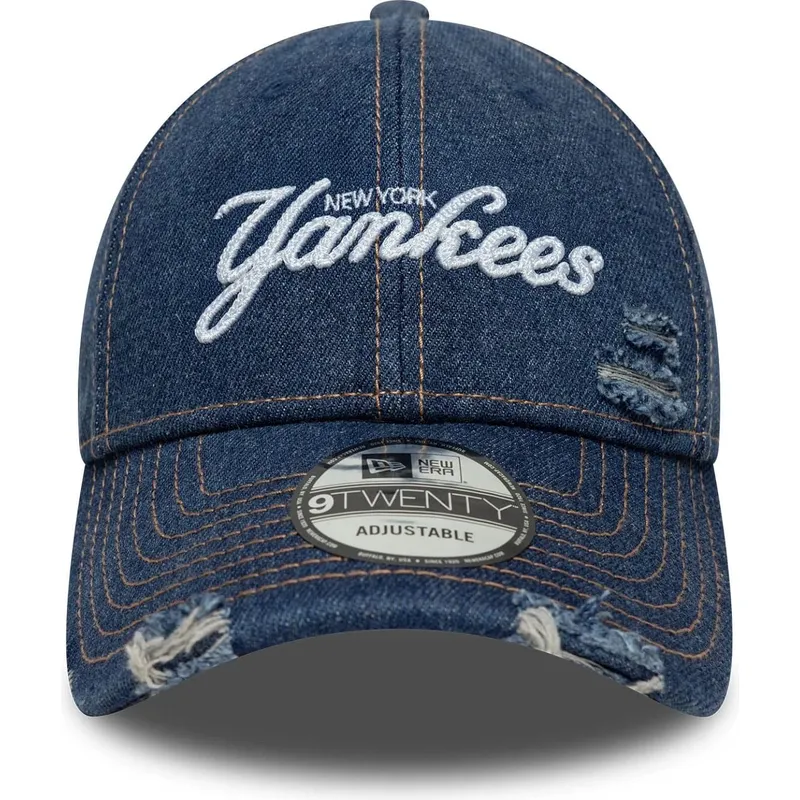 cepice-zaoblena-modra-nastavitelny-9twenty-denim-distress-new-york-yankees-mlb-new-era
