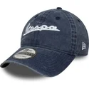 blaue-verstellbare-curved-cap-9twenty-washed-vespa-piaggio-von-new-era