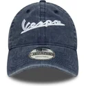 new-era-curved-brim-9twenty-washed-vespa-piaggio-blue-adjustable-cap
