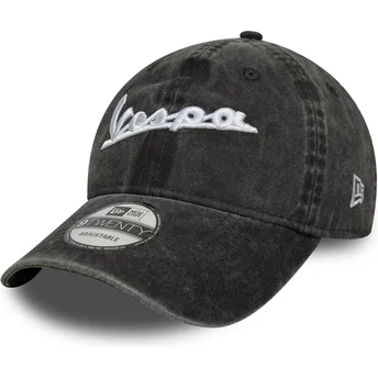 Cap zaoblená black adjustable strap 9TWENTY Washed Vespa Piaggio New Era