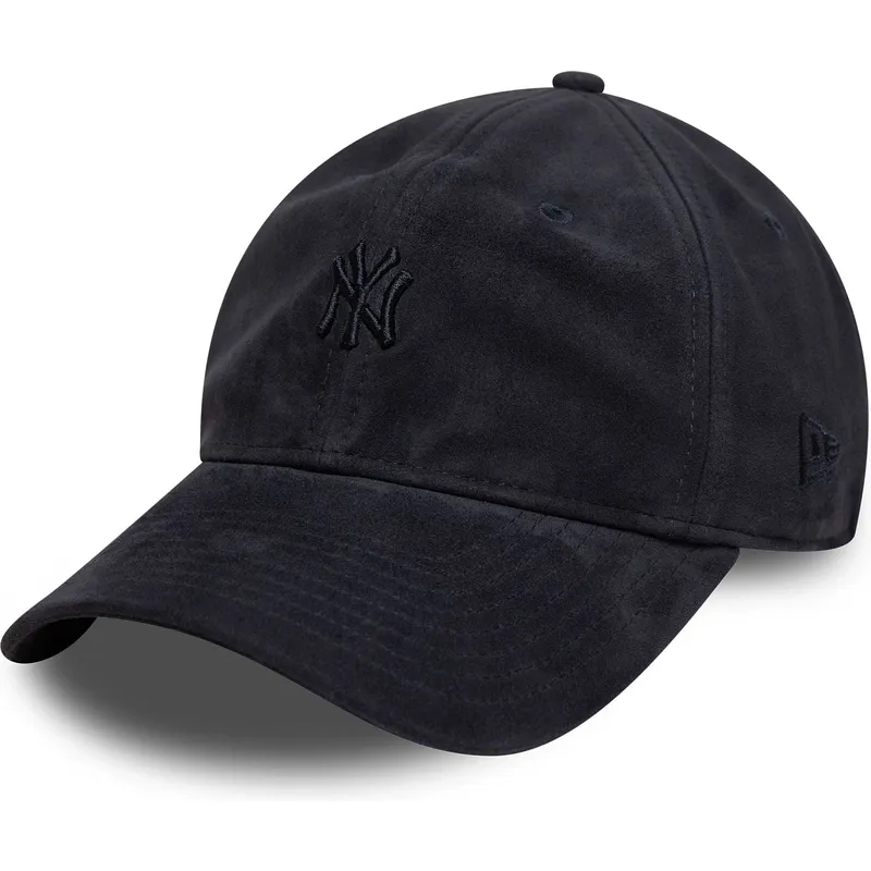 marinbla-bojd-keps-justerbar-med-marinblatt-logo-9twenty-suede-fran-new-york-yankees-mlb-av-new-era