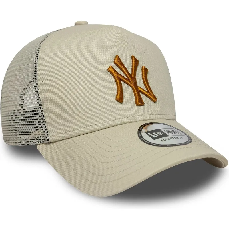 cepice-zaoblena-bezova-snapback-a-frame-league-essential-new-york-yankees-mlb-new-era