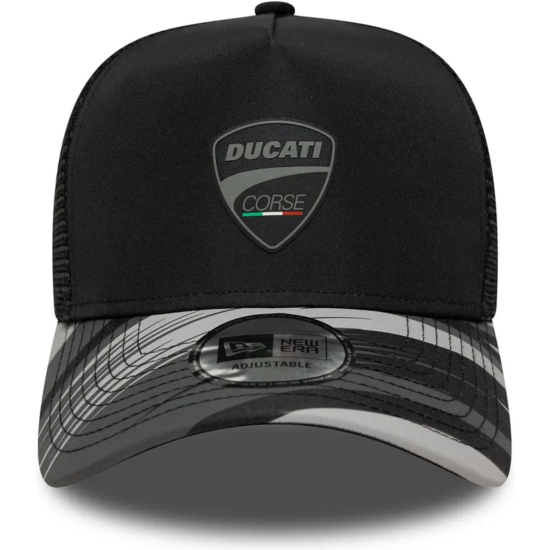 schwarze-trucker-cap-e-frame-print-von-ducati-motor-motogp-von-new-era