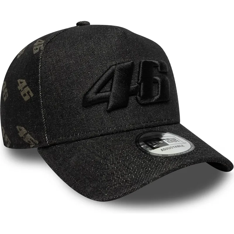 schwarze-gebogene-snapback-kappe-e-frame-laser-etch-denim-von-valentino-rossi-vr46-motogp-von-new-era