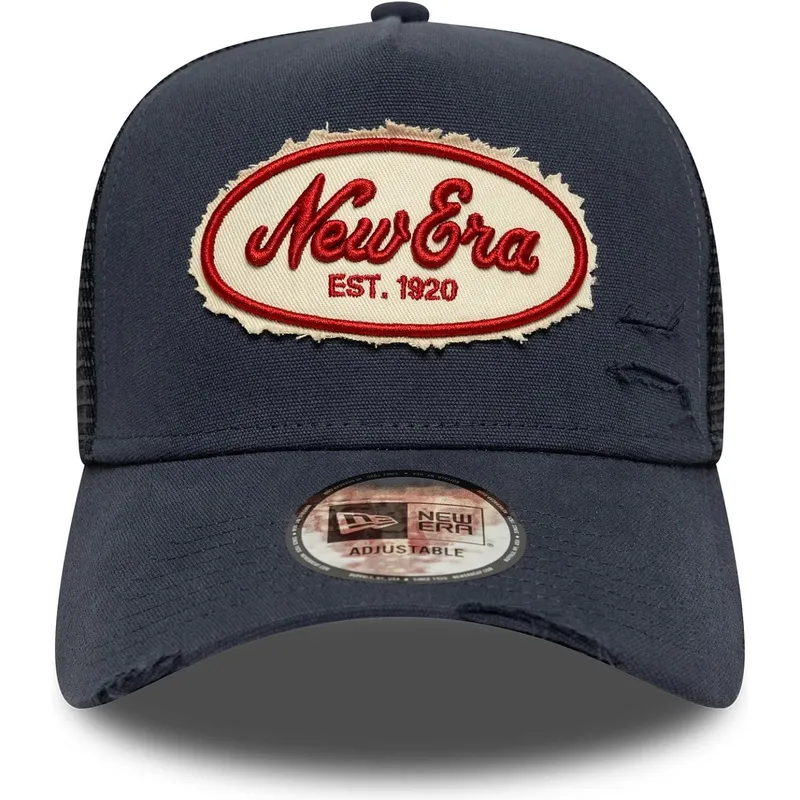 cepice-zaoblena-namornicka-modra-snapback-a-frame-oval-canvas-distress-new-era