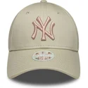cepice-zaoblena-bezova-nastavitelny-rosa-9forty-league-essential-new-york-yankees-mlb-new-era