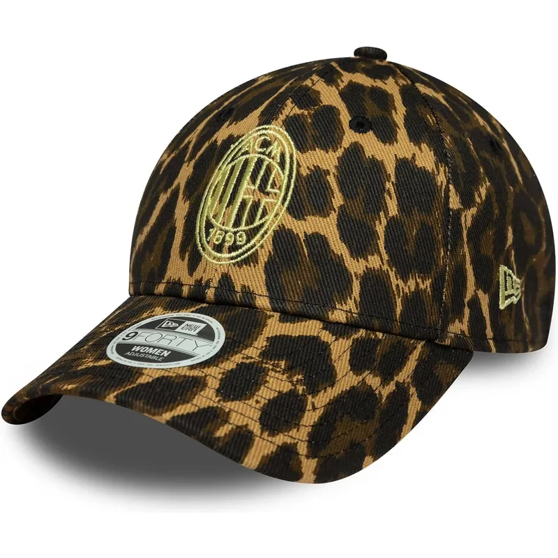 gorra-curva-leopardo-ajustable-para-mujer-9forty-de-ac-milan-serie-a-de-new-era