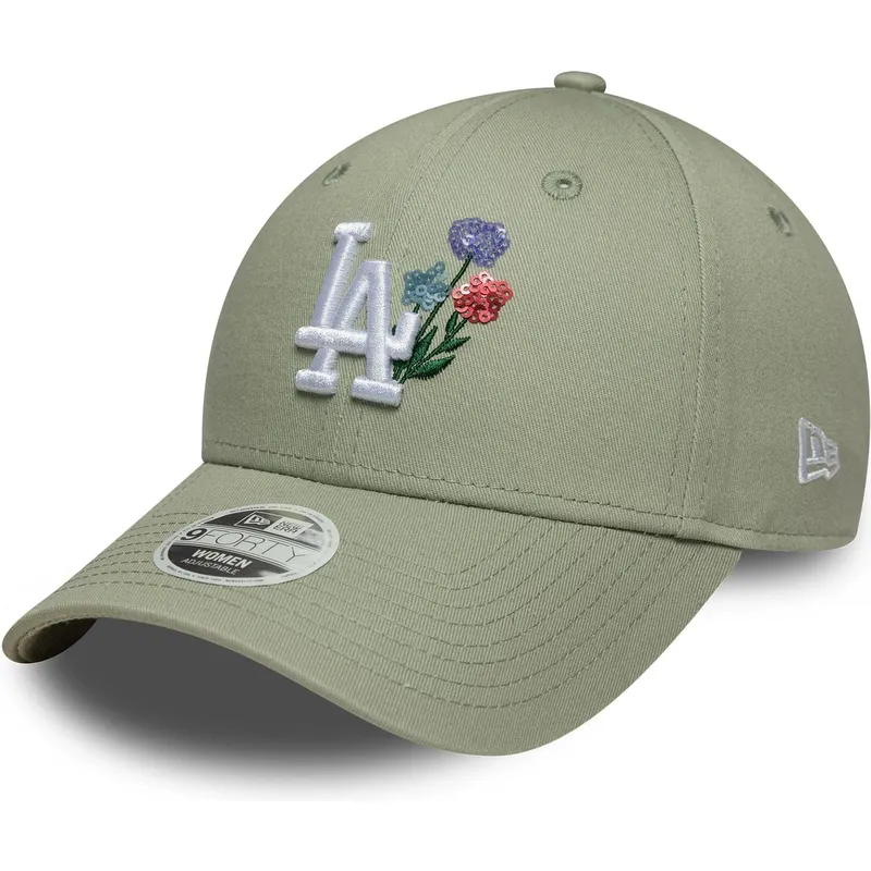 cepice-zaoblena-zelena-nastavitelny-9forty-floral-icon-los-angeles-dodgers-mlb-new-era