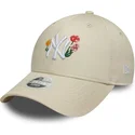 cap-zaoblena-beige-adjustable-strap-9forty-floral-icon-new-york-yankees-mlb-new-era
