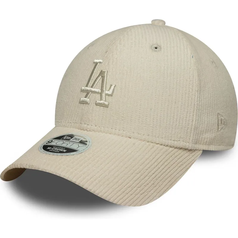 cepice-zaoblena-bezova-nastavitelny-pasek-9forty-m-crown-pastel-cord-los-angeles-dodgers-mlb-new-era