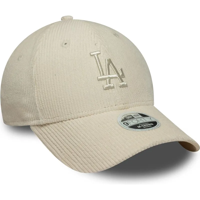 cepice-zaoblena-bezova-nastavitelny-pasek-9forty-m-crown-pastel-cord-los-angeles-dodgers-mlb-new-era
