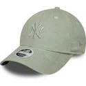 cepice-zaoblena-zelena-nastavitelny-pasek-claro-9forty-m-crown-pastel-cord-new-york-yankees-mlb-new-era