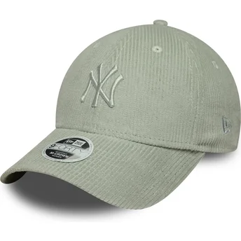 Čepice zaoblená zelená nastavitelný pásek claro 9FORTY M-Crown Pastel Cord New York Yankees MLB New Era