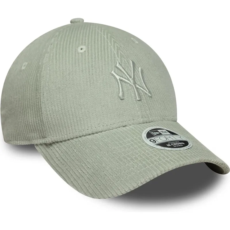 cap-zaoblena-green-adjustable-strap-claro-9forty-m-crown-pastel-cord-new-york-yankees-mlb-new-era