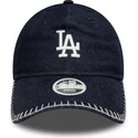 cepice-zaoblena-namornicka-modra-nastavitelny-pasek-9twenty-denim-stitch-los-angeles-dodgers-mlb-new-era