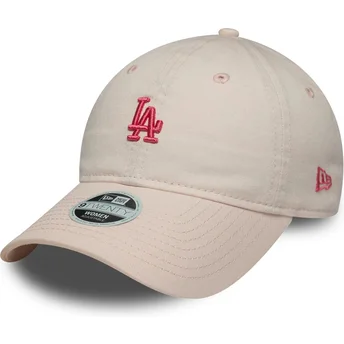 Čepice zaoblená růžová nastavitelný pásek 9TWENTY Washed Mini Los Angeles Dodgers MLB New Era