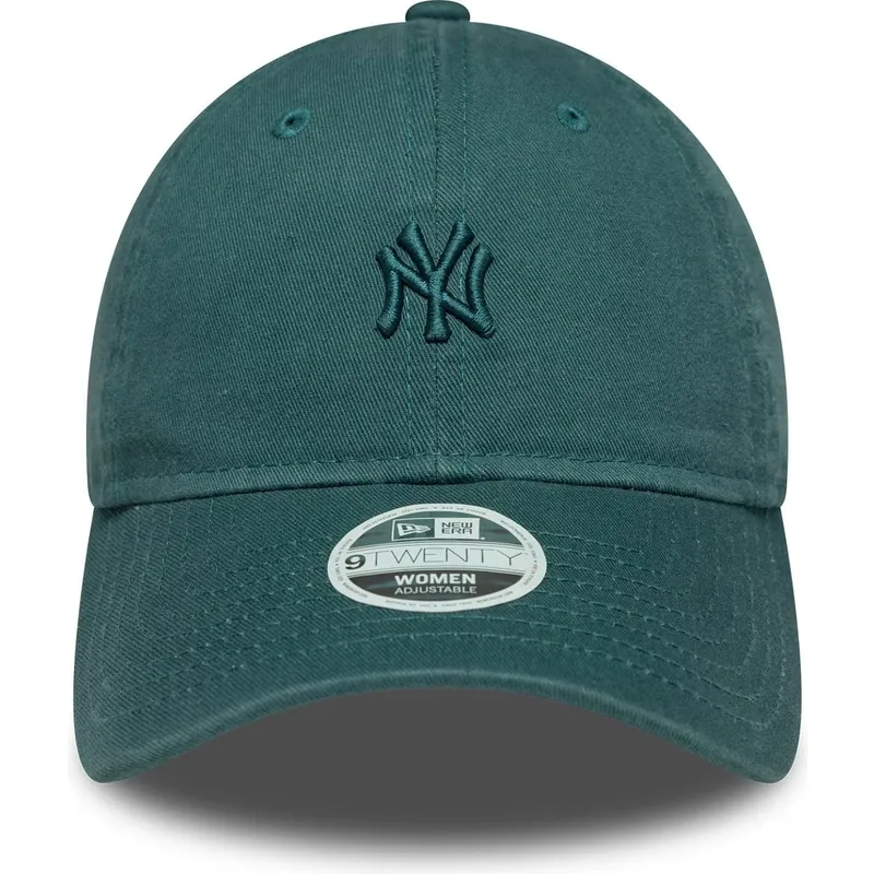 gorra-curva-verde-ajustable-para-mujer-9twenty-washed-mini-de-new-york-yankees-mlb-de-new-era