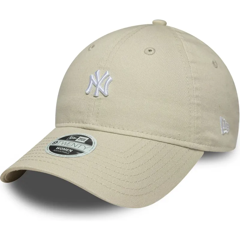 bojd-beige-justerbar-keps-for-dam-9twenty-washed-mini-fran-new-york-yankees-mlb-av-new-era