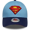 cap-zaoblena-blue-adjustable-strap-pro-deti-9forty-superman-dc-comics-new-era