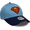 cap-zaoblena-blue-adjustable-strap-pro-deti-9forty-superman-dc-comics-new-era
