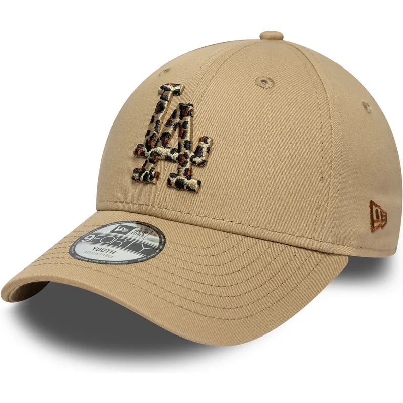 cepice-zaoblena-hneda-nastavitelny-pro-deti-9forty-animal-infill-los-angeles-dodgers-mlb-new-era