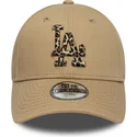 cepice-zaoblena-hneda-nastavitelny-pro-deti-9forty-animal-infill-los-angeles-dodgers-mlb-new-era