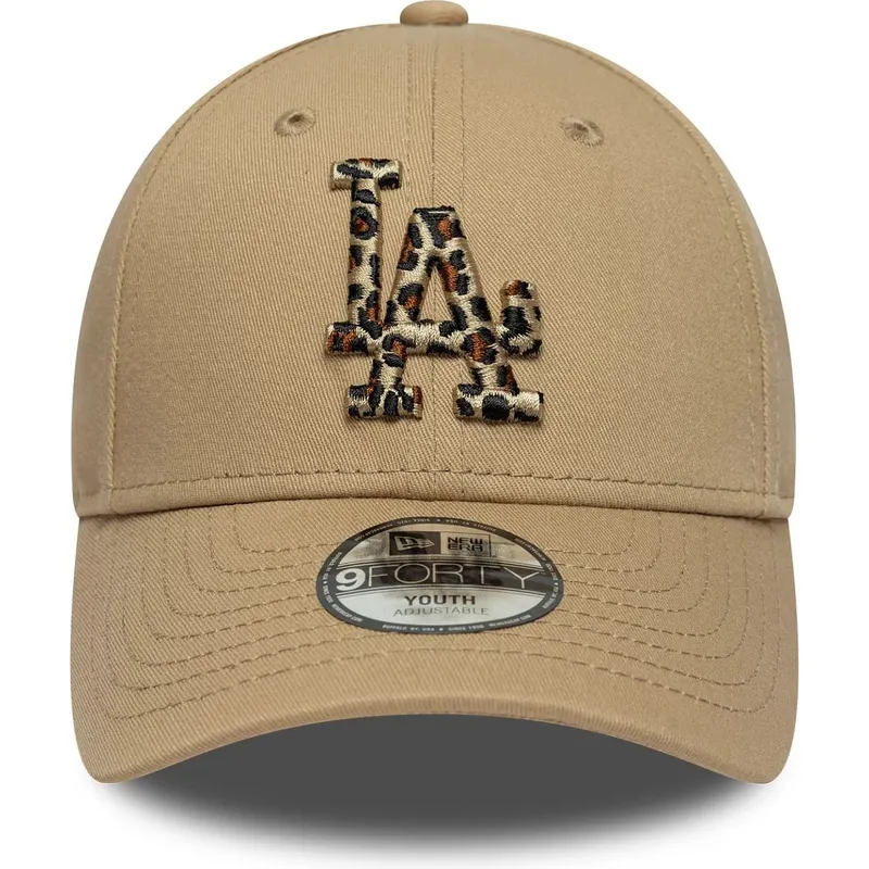 cepice-zaoblena-hneda-nastavitelny-pro-deti-9forty-animal-infill-los-angeles-dodgers-mlb-new-era