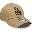 cepice-zaoblena-hneda-nastavitelny-pro-deti-9forty-animal-infill-los-angeles-dodgers-mlb-new-era