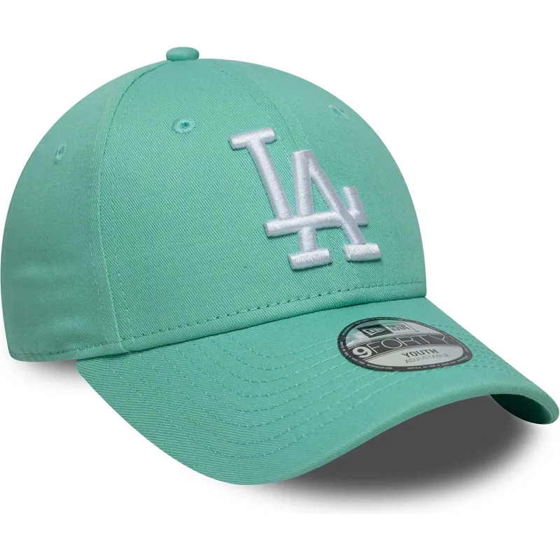 cepice-zaoblena-zelena-nastavitelny-pro-deti-9forty-league-essential-los-angeles-dodgers-mlb-new-era