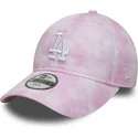 cap-zaoblena-pink-adjustable-strap-pro-deti-9twenty-tie-dye-los-angeles-dodgers-mlb-new-era