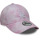 cap-zaoblena-pink-adjustable-strap-pro-deti-9twenty-tie-dye-los-angeles-dodgers-mlb-new-era