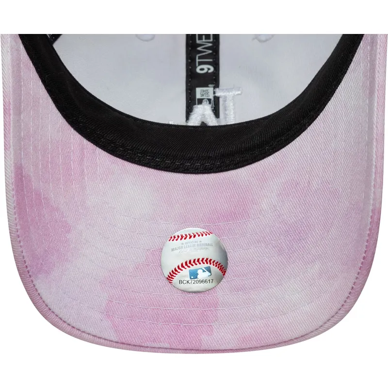 cap-zaoblena-pink-adjustable-strap-pro-deti-9twenty-tie-dye-los-angeles-dodgers-mlb-new-era
