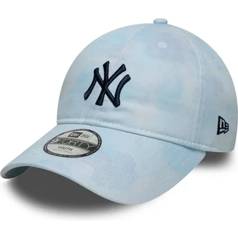 Čepice zaoblená modrá nastavitelný pro děti 9TWENTY Tie Dye New York Yankees MLB New Era