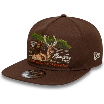 Braune verstellbare Flatcap 19TWENTY Outdoor Graphic von New Era