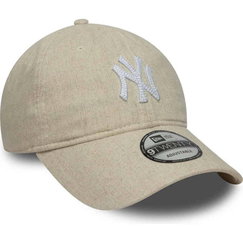 cepice-zaoblena-bezova-nastavitelny-9twenty-linen-new-york-yankees-mlb-new-era