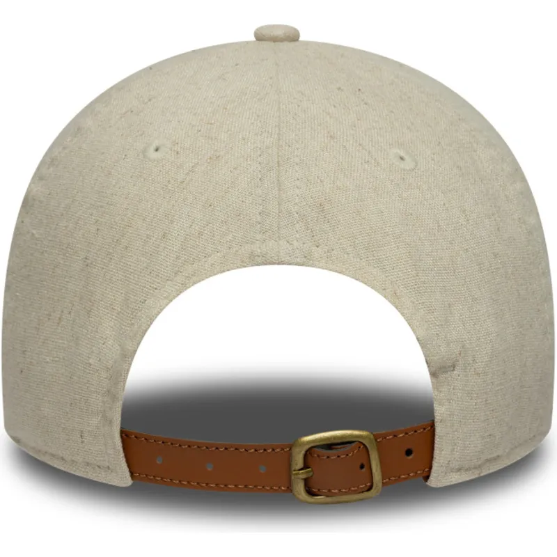 new-era-curved-brim-9twenty-linen-new-york-yankees-mlb-beige-adjustable-cap