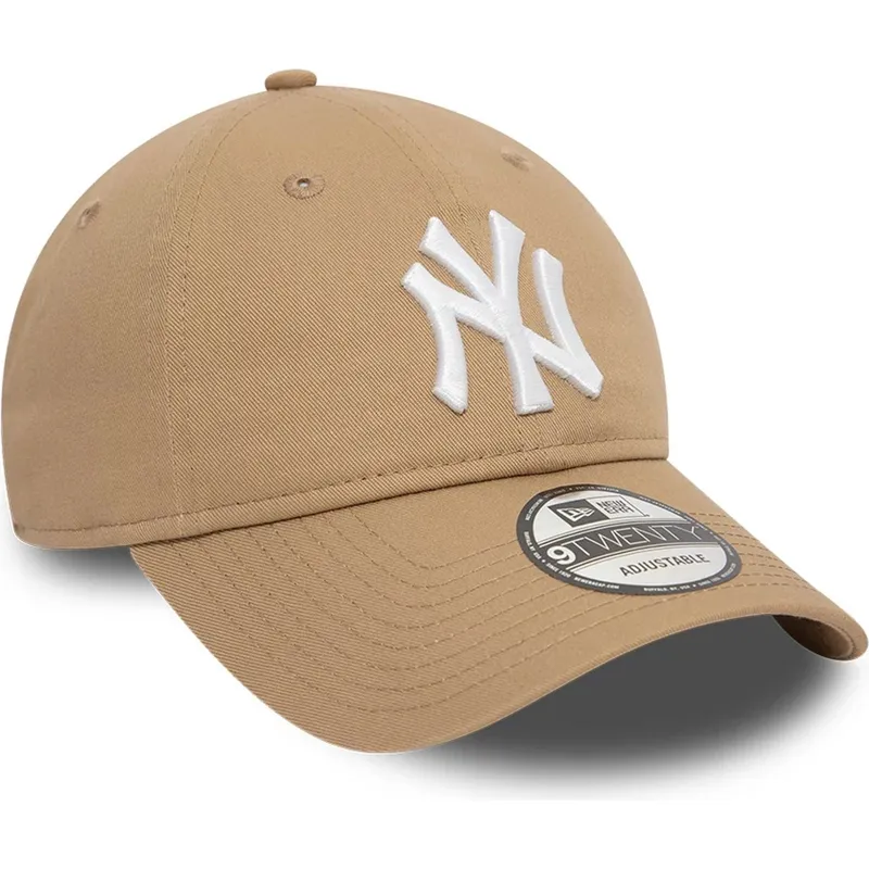 gorra-curva-marron-claro-ajustable-9twenty-league-essential-de-new-york-yankees-mlb-de-new-era
