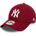 new-era-curved-brim-9twenty-league-essential-new-york-yankees-mlb-dark-red-adjustable-cap