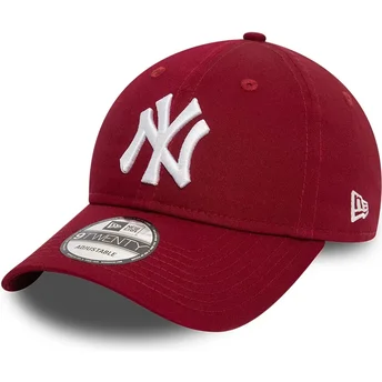 Čepice zaoblená červená nastavitelný pásek 9TWENTY League Essential New York Yankees MLB New Era