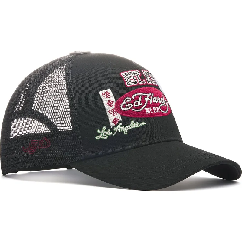 cepice-zaoblena-cerna-snapback-est-1971-varsity-ed-hardy