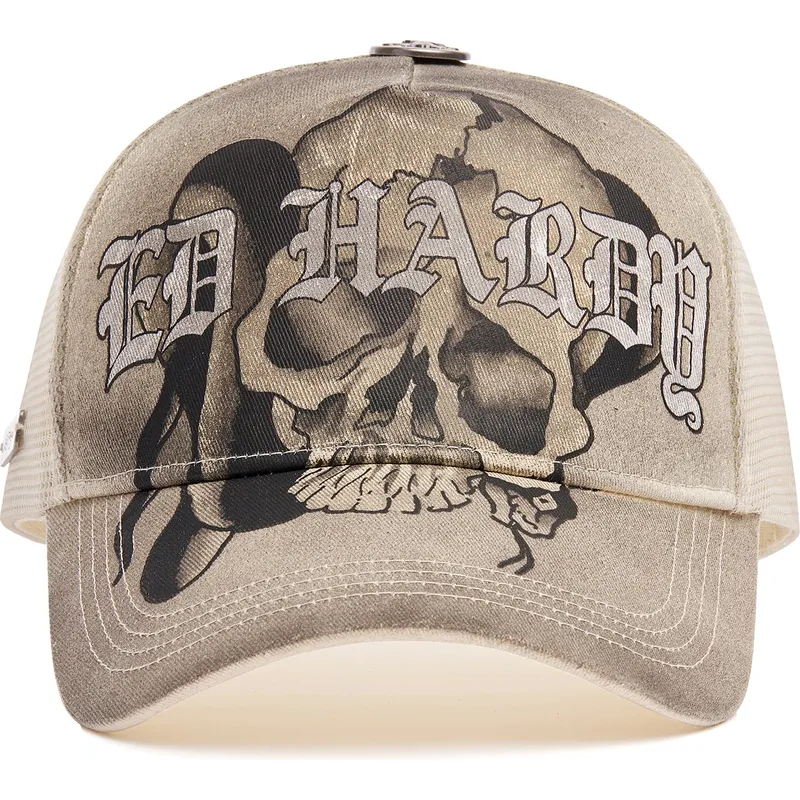 cepice-zaoblena-bezova-snapback-gothic-skull-graphic-ed-hardy