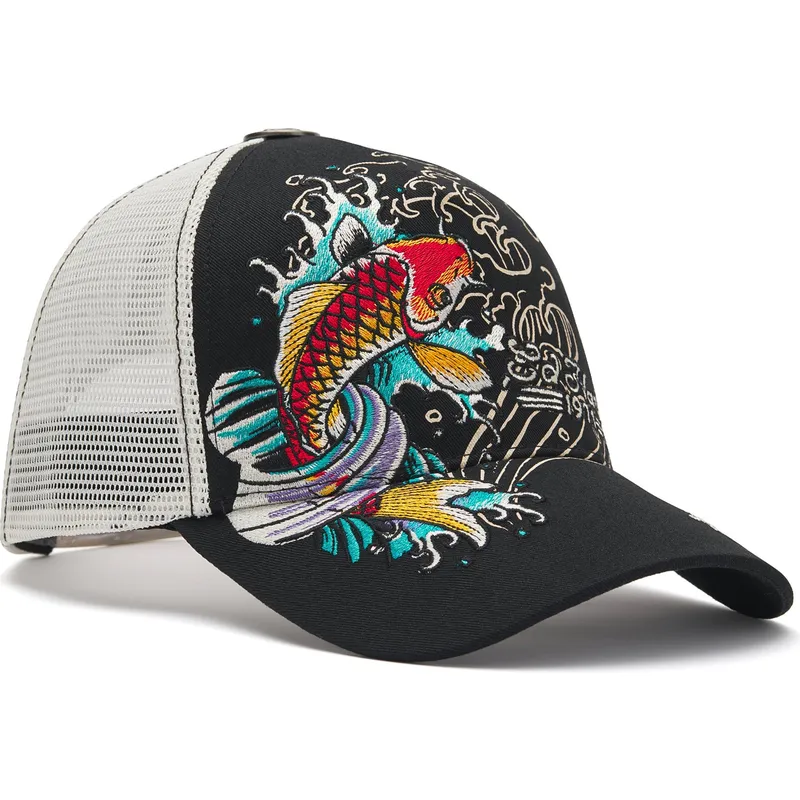 svart-truckerkeps-1971-koi-fish-fran-ed-hardy